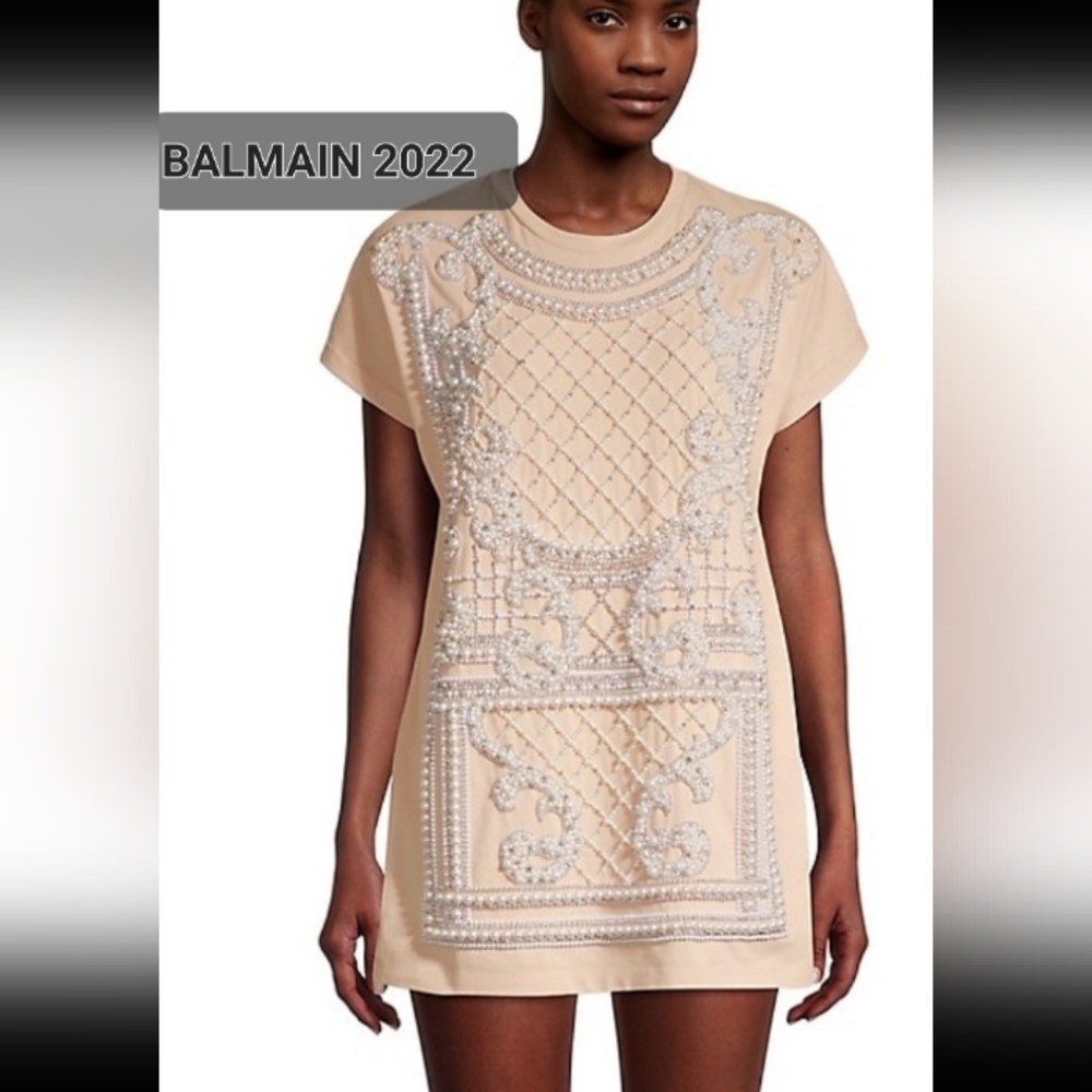 BALMAIN T-SHIRT DRESS